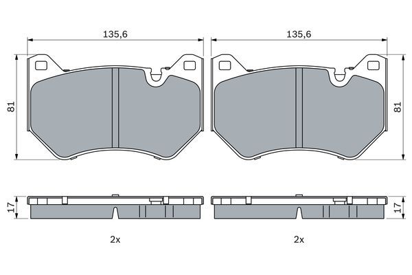 BOSCH AUDI колодки тормозные передние Q5 16-
