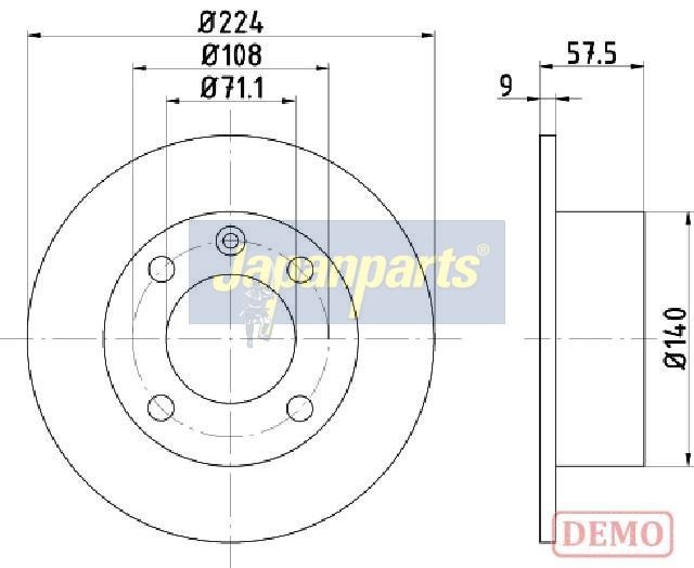 спирачен диск JAPANPARTS
