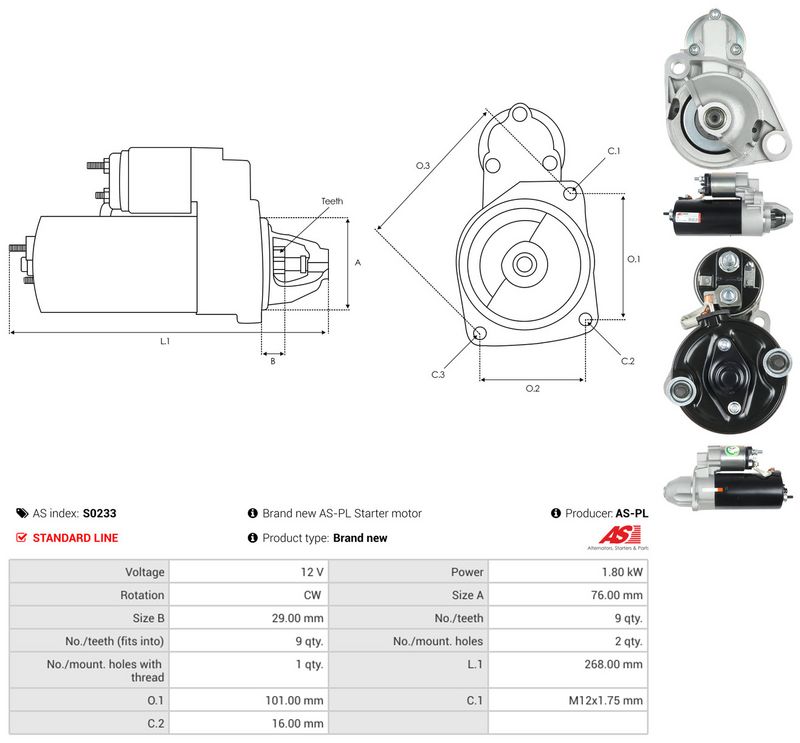 Starter, AS-PL S0233
