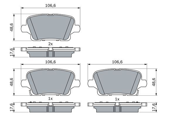 BOSCH OPEL гальмівний колодки задні INSIGNIA B 17-