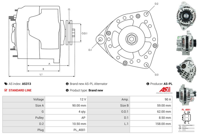 AS-PL A5313 Alternator