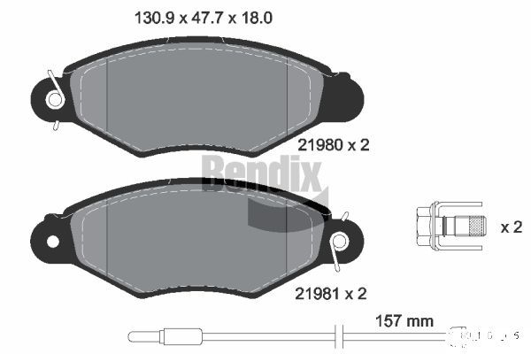 BENDIX Braking fékbetétkészlet, tárcsafék BPD1058