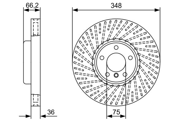 BOSCH 0986479W19 Stabdžių diskas