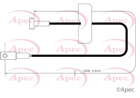 APEC Cable Pull, parking brake CAB1796