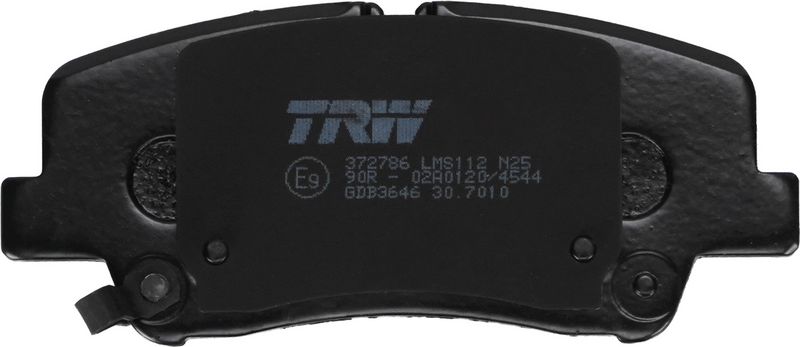 Piduriklotsi komplekt, ketaspidur, TRW GDB3646