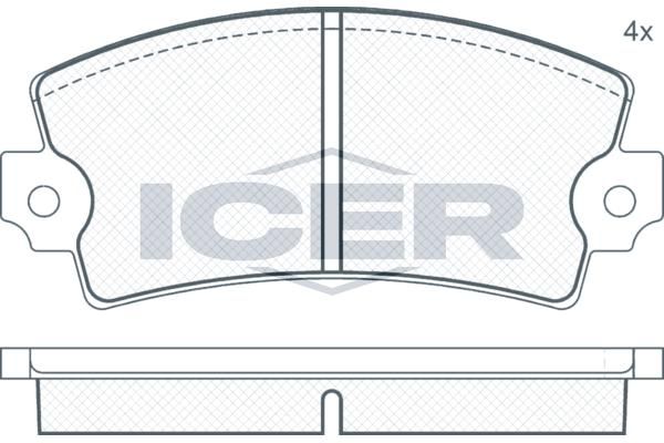 ANDEL 180089 - Brake Pad Set, disc brake