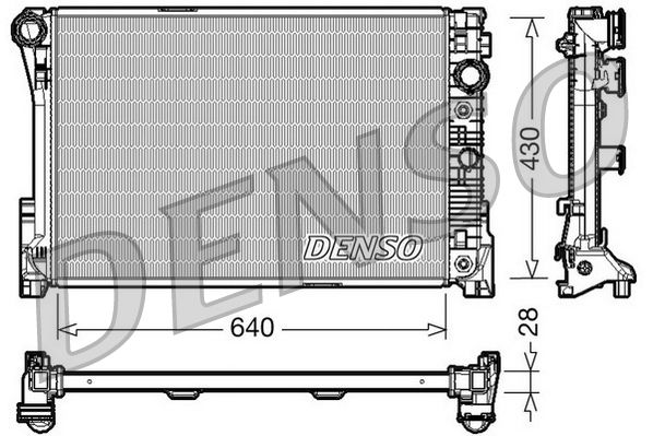 Радіатор, система охолодження двигуна, Denso DRM17043