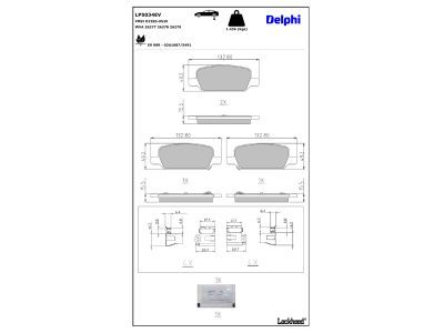 DELPHI LP5034EV Brake Pad Set, disc brake