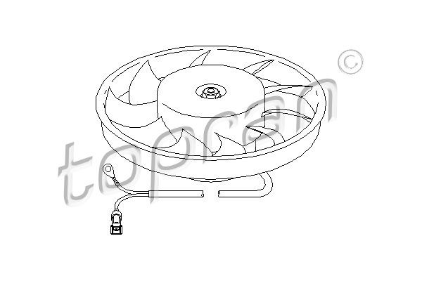 TOPRAN ventilátor, motorhűtés 107 713