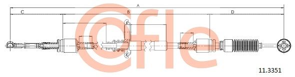 Тросовий привод, коробка передач, Cofle 11.3351