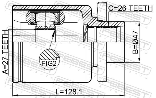 FEBEST 2311-T5LH Joint Kit, drive shaft