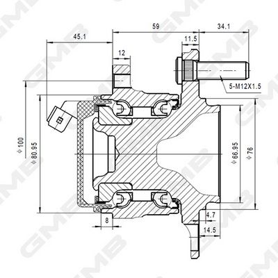 Подшипник ступицы GMB GH35190A