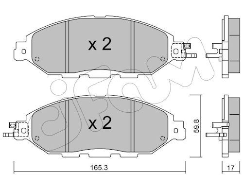 Set placute frana,frana disc 822-1045-0 CIFAM