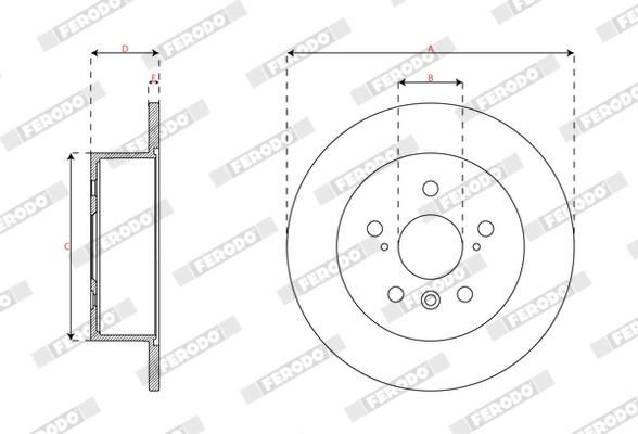 FERODO DDF3191C Brake Disc