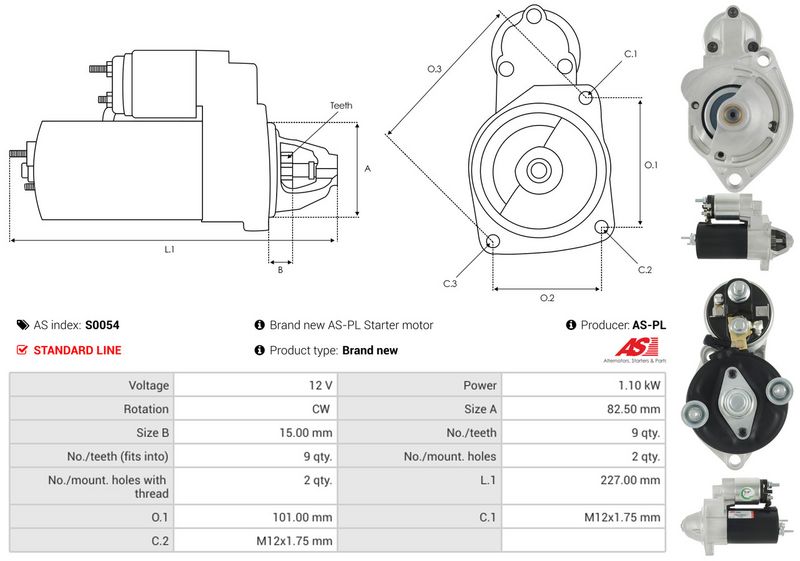 Starter, AS-PL S0054