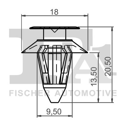FA1 11-40006.5 Clip, trim/protection strip