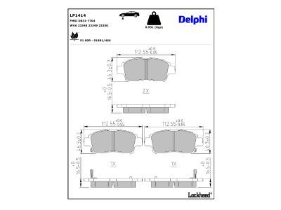 DELPHI LP1414 - Brake Pad Set, disc brake