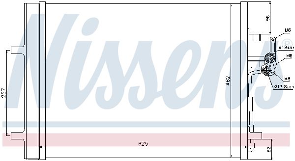 NISSENS kondenzátor, klíma 940088