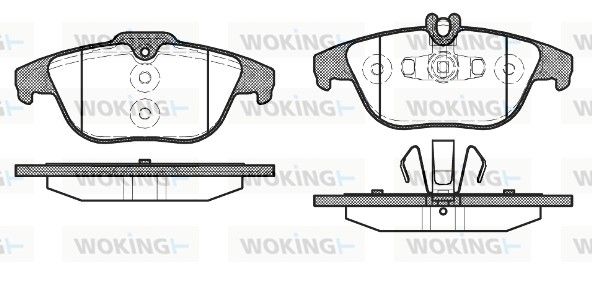 Комплект гальмівних накладок, дискове гальмо, Woking P12053.20