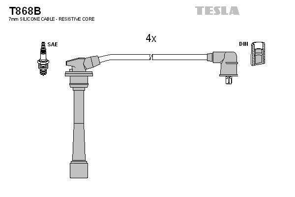 Комплект проводів високої напруги, Tesla T868B