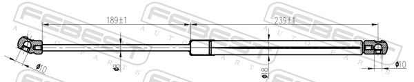 FEBEST 12117-004 Gas Spring, bonnet