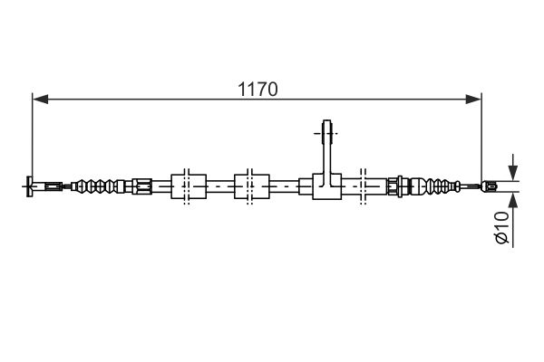 BOSCH 1 987 477 554 Cable Pull, parking brake