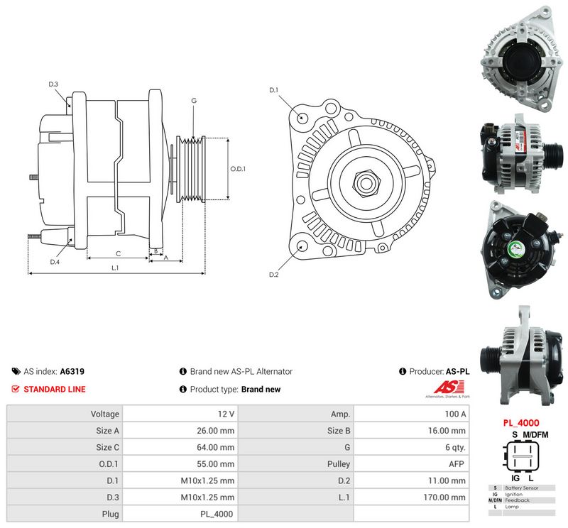 Generaator, AS-PL A6319