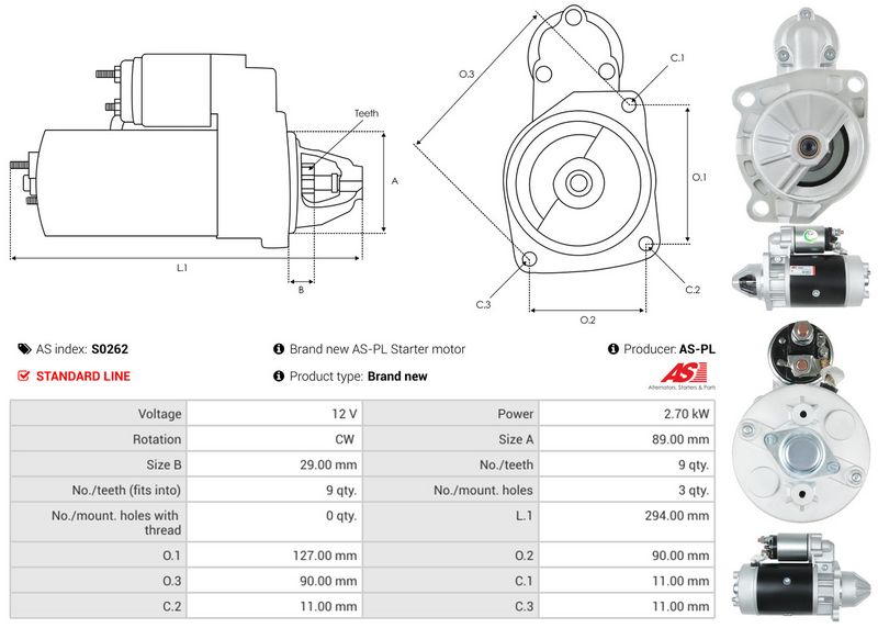 AS-PL S0262 Starter