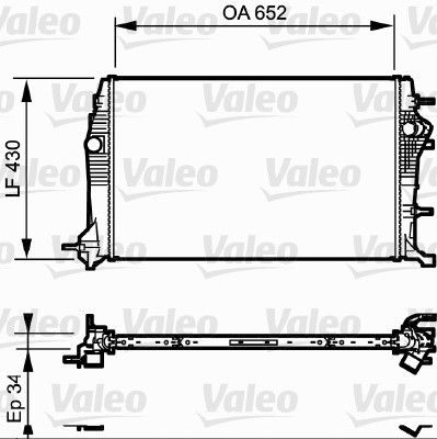 Радіатор, система охолодження двигуна, Valeo 735181