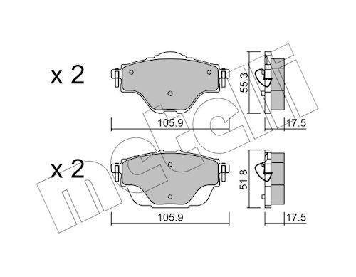 Plaquettes+de+frein+à+disque METELLI 22-0988-0