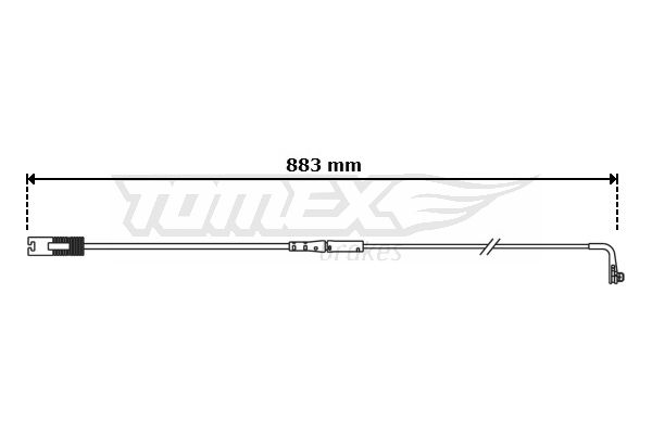 TOMEX Brakes figyelmezető kontaktus, fékbetétkopás TX 30-75