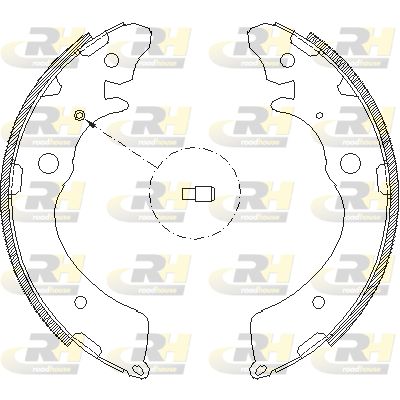 Комплект гальмівних колодок, Roadhouse 4383.00