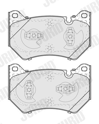 Комплект гальмівних накладок, дискове гальмо, Jurid 574041J