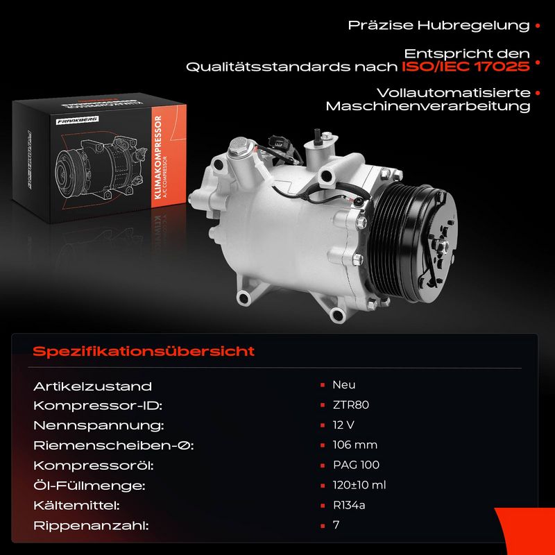 Frankberg 5481FB0001248 Compressor, air conditioning