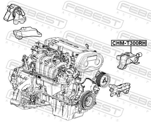 FEBEST CHM-T300RH Mounting, engine