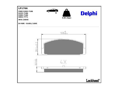 Set placute frana,frana disc LP1766 DELPHI