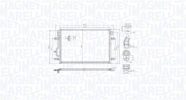 Конденсатор, система кондиціонування повітря, Magneti Marelli 350203103300