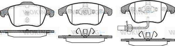 Колодки гальмівні, передні, AUDI A4, A5; 1.8-3.2, 09-17