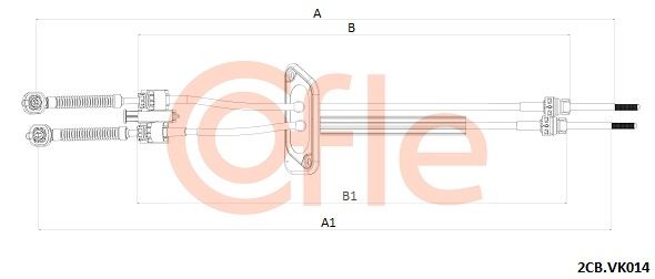 Тросовий привод, коробка передач, Cofle 2CB.VK014