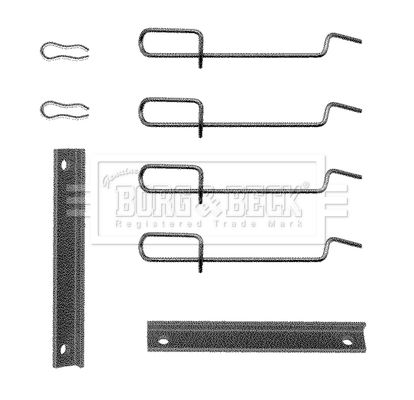 BORG & BECK tartozékkészlet, tárcsafékbetét BBK1124