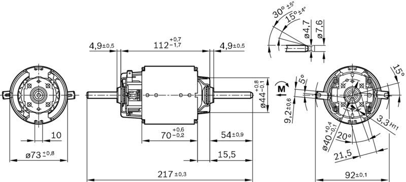 BOSCH 0130101516 Electric Motor, interior blower