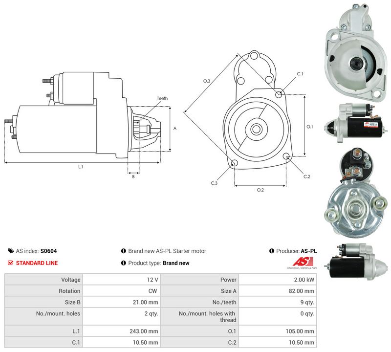Starter, AS-PL S0604