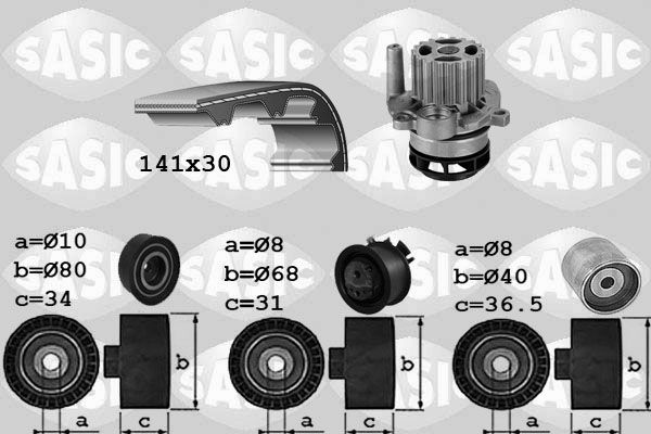 SASIC Vízpumpa + fogasszíj készlet 3906084