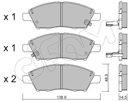 Set placute frana,frana disc 822-1079-0 CIFAM