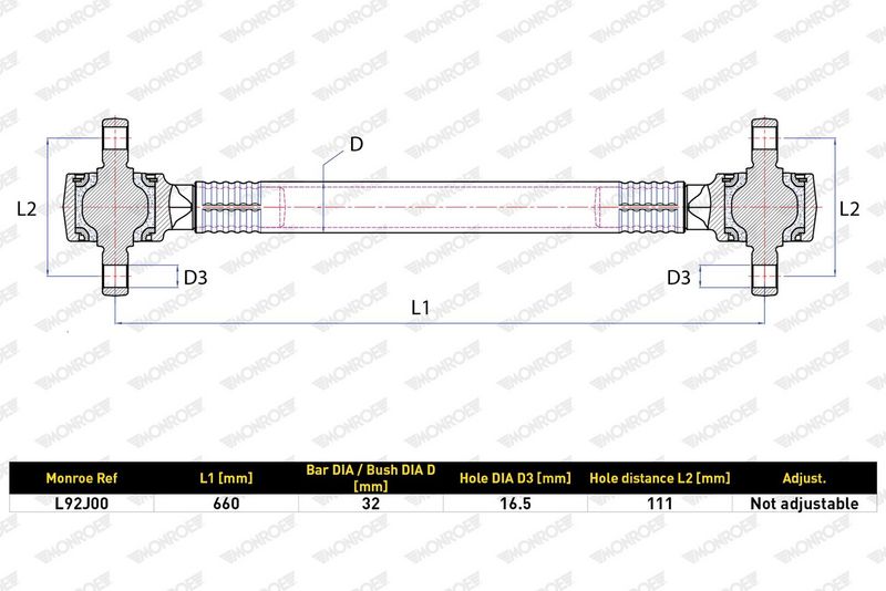 Řídicí páka, zavěšení kol L92J00