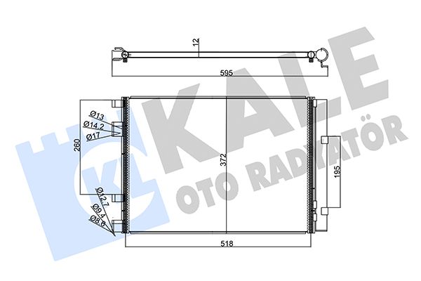 KALE HYUNDAI Радіатор кондиціонера конденсатор Solaris, i20 08-, Kia Rio III