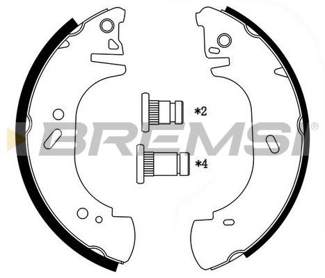 Комплект гальмівних колодок, Bremsi GF0233