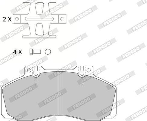 Sada brzdových destiček, kotoučová brzda FVR1522B