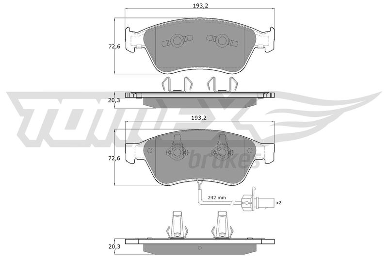 TOMEX Brakes TX 15-10 Stabdžių trinkelių rinkinys, diskinis stabdys