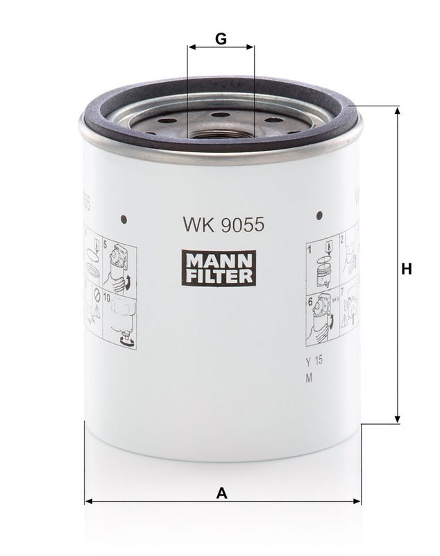 Kütusefilter, MANN-FILTER WK 9055 z